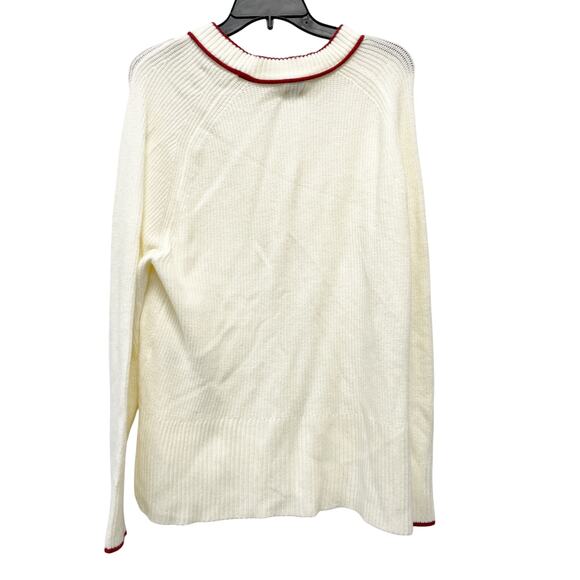 A New Day Women's Valentine's Crewneck Pullover Sweater Cream Heart Size XL - Picture 5 of 6